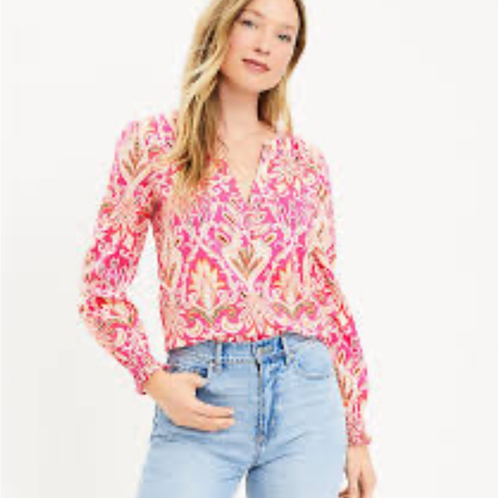 Loft Pink Paisley Women's Top